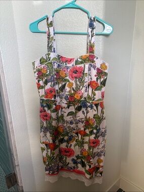 Muse Floral Sundress with Lace Trim